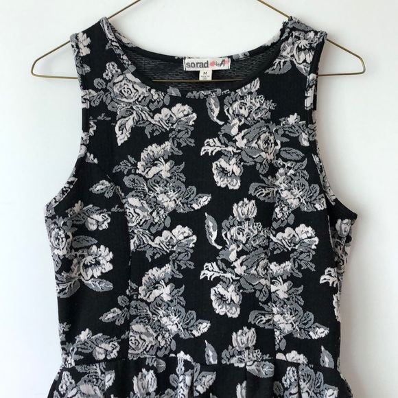 Black Floral Dress - Picture 3 of 6